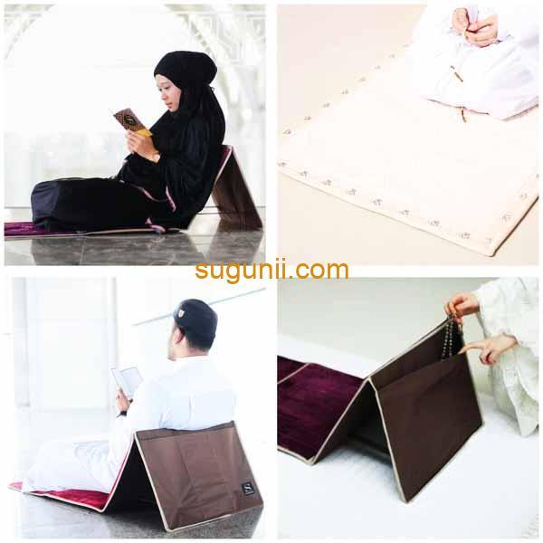 Tapis prière à dossier pliant 2