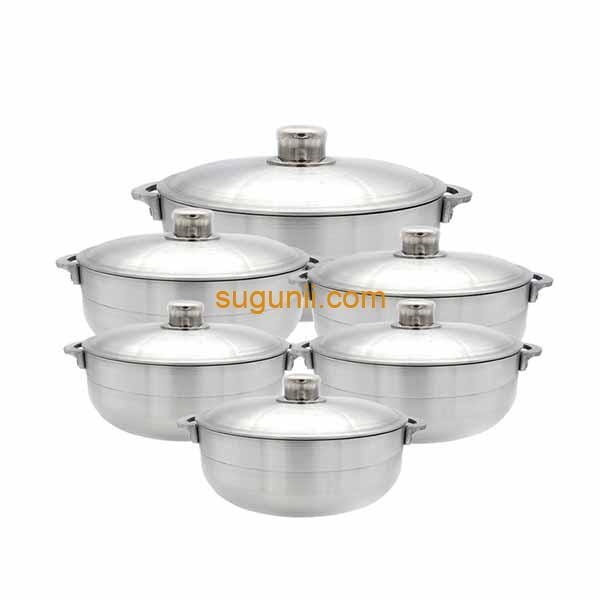 Ensemble 6 pièces marmites en aluminium