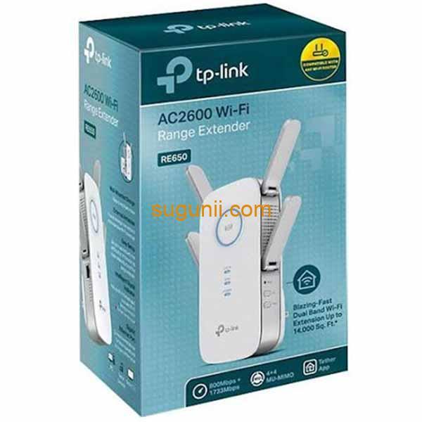 Amplificateur de portée de WiFi TP-LINK RE650 - AC 2600, Bi-bande