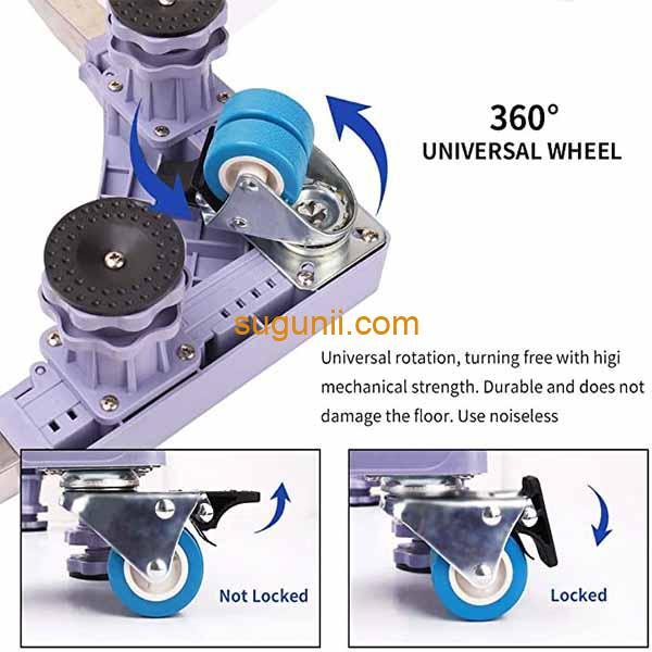 Support réfrigérateur roulant avec 8 pieds stables – Image 5