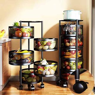 Panier rotatif de rangement de cuisine 5 niveaux 2