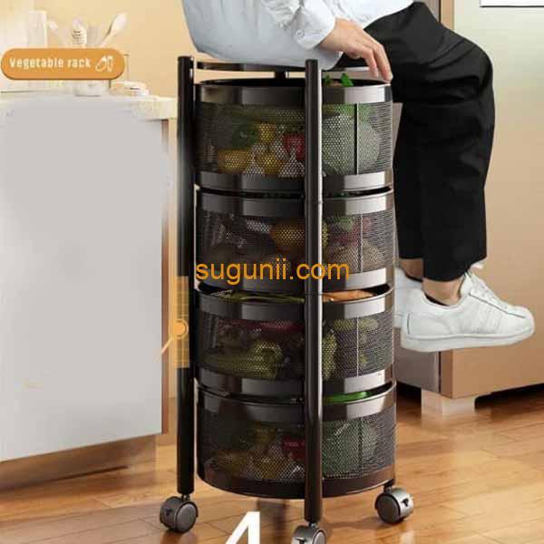 Panier rotatif de rangement de cuisine