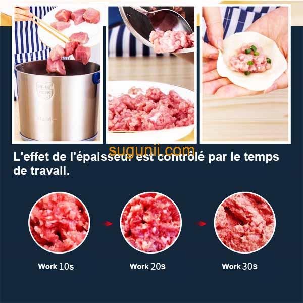 Hachoir à viande électrique grande capacité de 12L 4