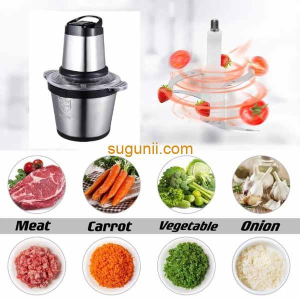Hachoir à Viande Électrique 4L – Robot Culinaire Multifonction en Acier Inoxydable – Image 3