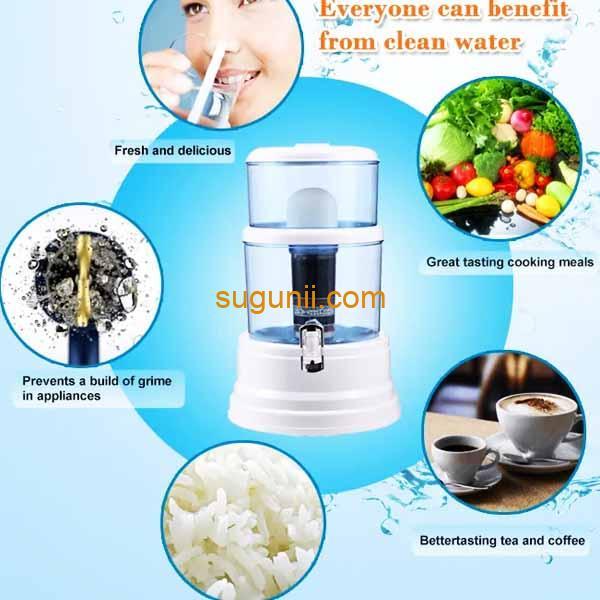 Fontaine avec filtre à eau manuelle 16L 2