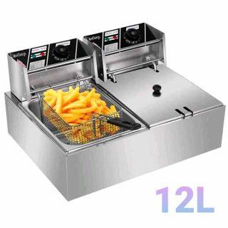 Friteuse électrique double panier 12L