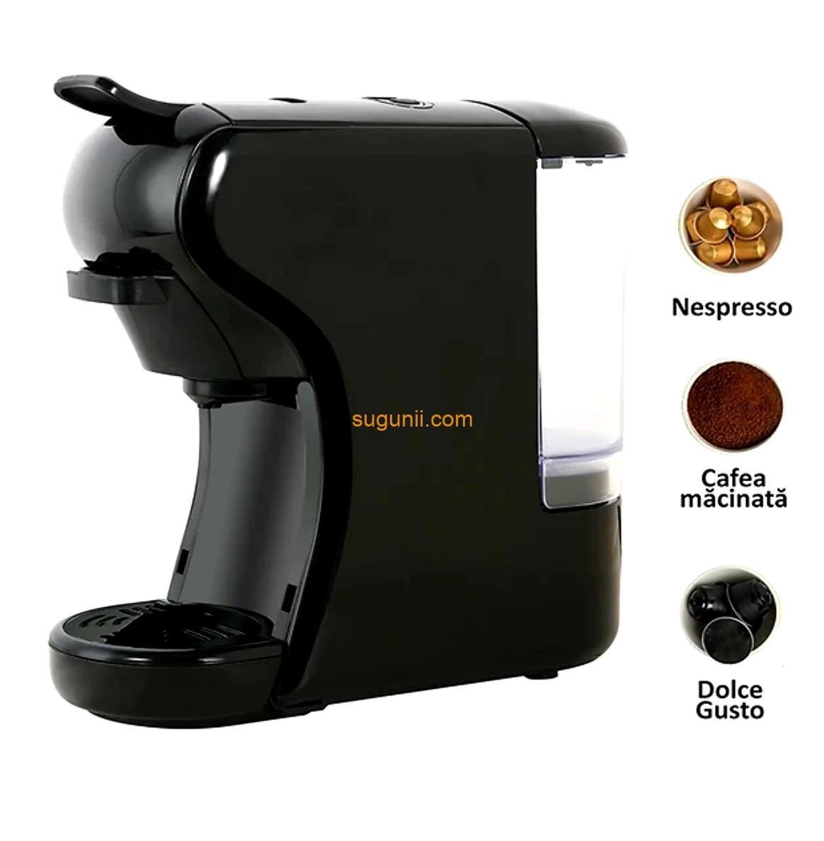Machine à Expresso 4 En 1 19 Bars - Capsules Nespresso Dolce Gusto + Moulu + Thé - Voyage