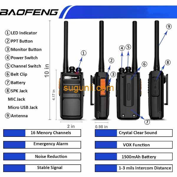 Talkie-Walkie Longue Portée Baofeng BF-888S Plus 4
