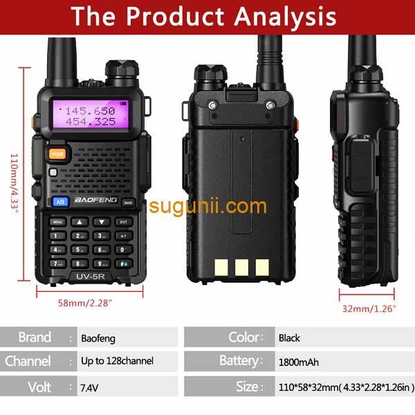 Talkie-Walkie Bidirectionnel Baofeng UV-5R 7