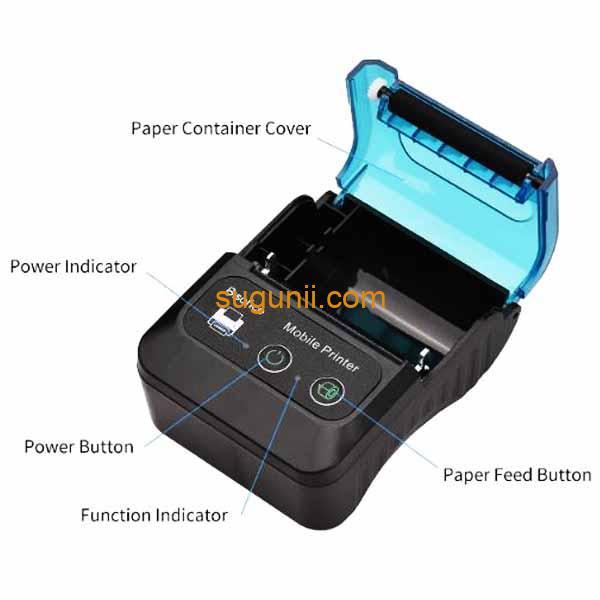 Imprimante de reçus Bluetooth portable 58 mm 2