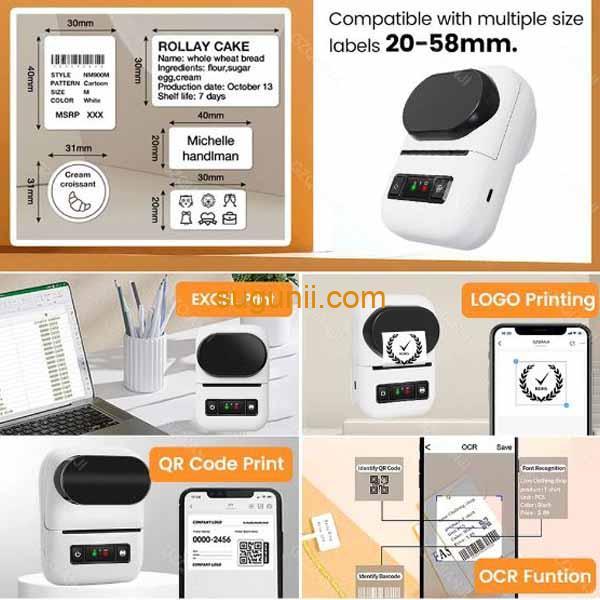 Mini-imprimante d’étiquettes PT-260 d