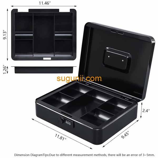 Caisse à monnaies avec serrure à combinaison 3