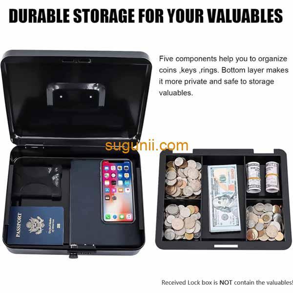 Caisse à monnaies avec serrure à combinaison 4