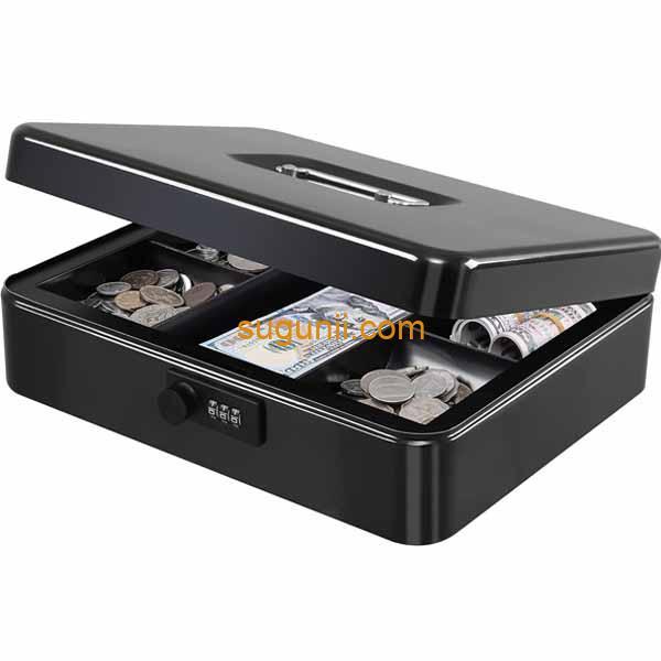 Caisse à monnaies avec serrure à combinaison