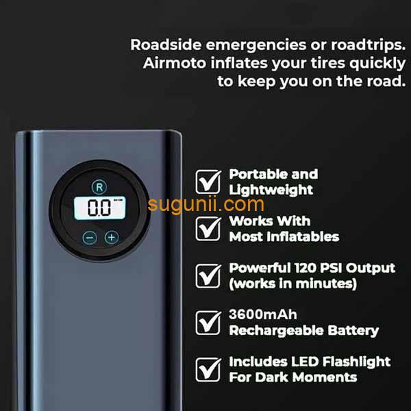 Gonfleur de pneus portable 17 L/min 5