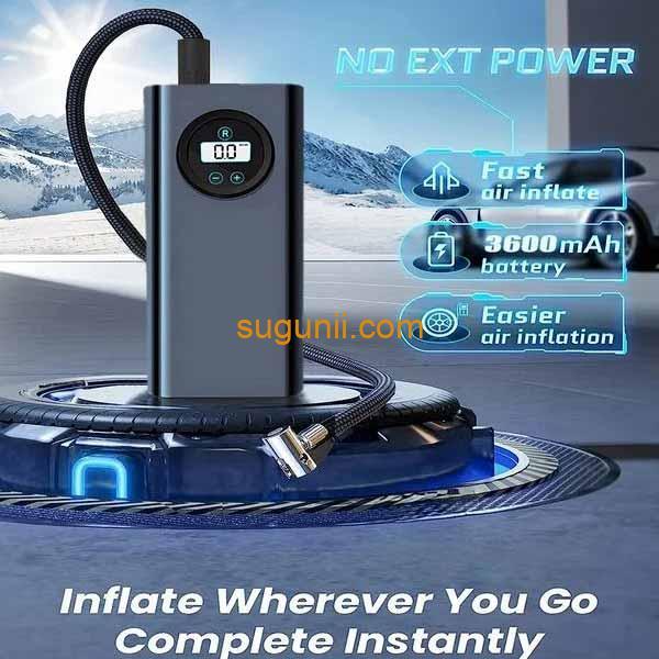 Gonfleur de pneus portable 17 L/min 6