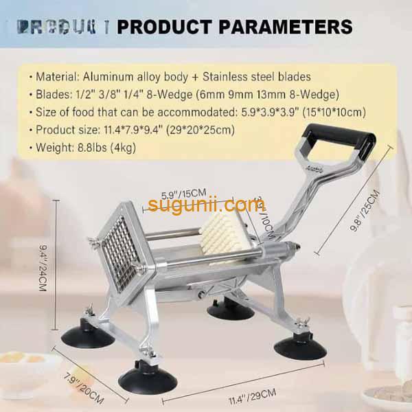 Coupe frites manuel type commercial 8
