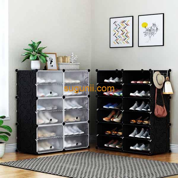 Range-chaussures en plastique 24 paires 2