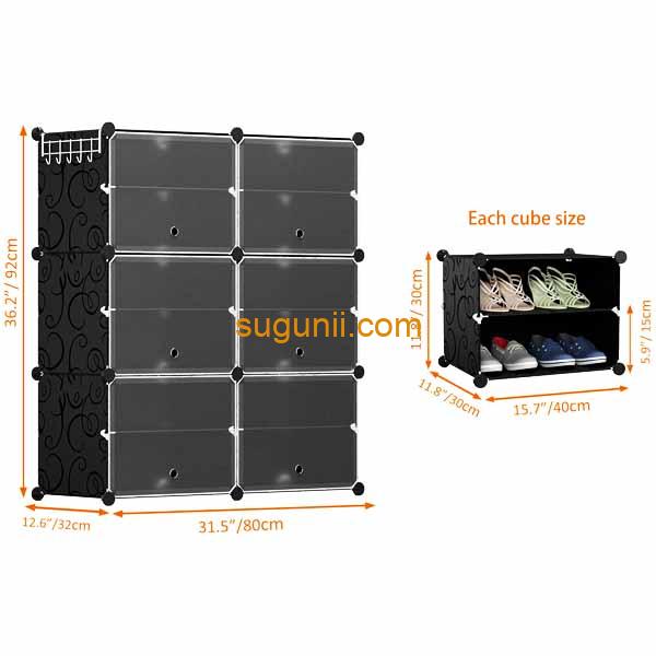 Range-chaussures en plastique 24 paires 3