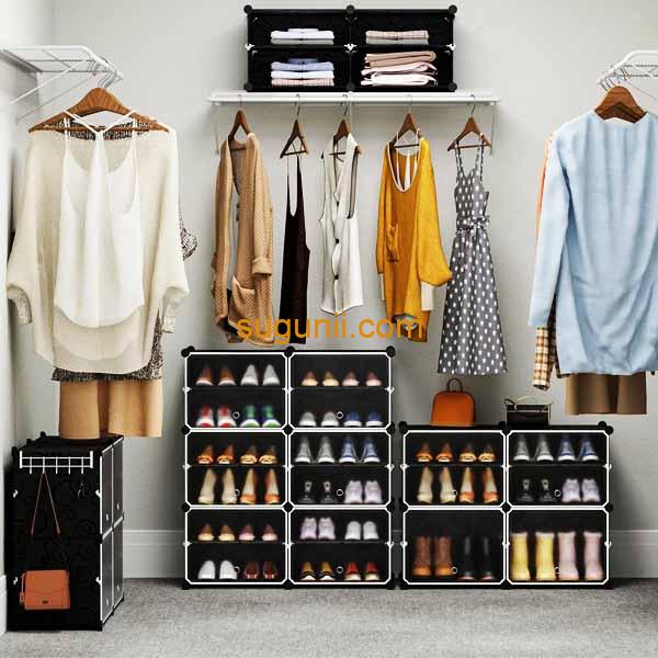 Range-chaussures en plastique 24 paires 4