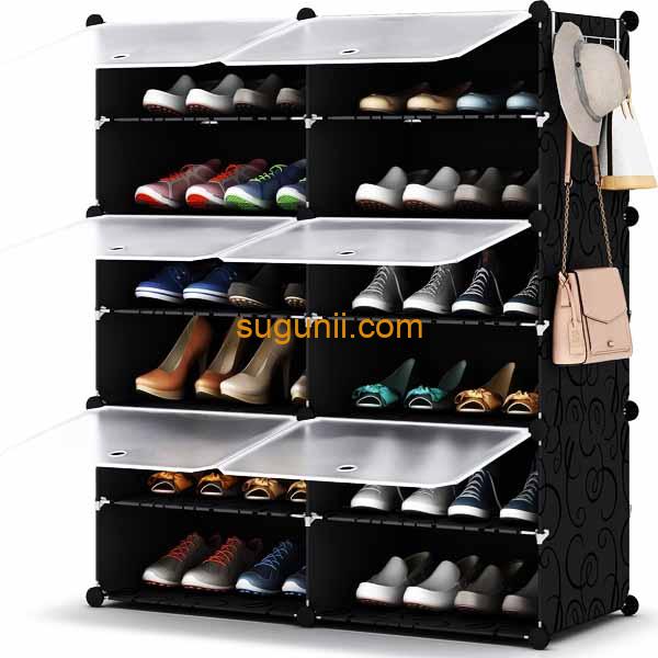 Range-chaussures en plastique 24 paires