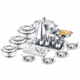 28pcs ensemble service de table en acier inoxydable