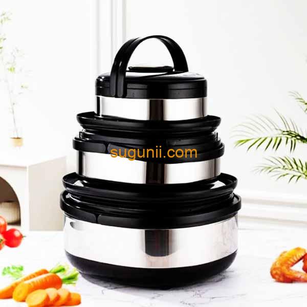 3pcs bols isothermes à double paroi 4