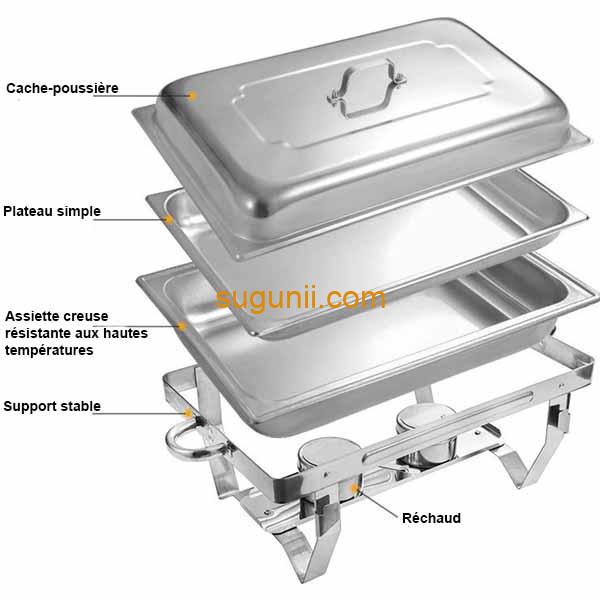 Chauffe-Plat / Réchaud pour Buffet de Restauration 11L – Image 3