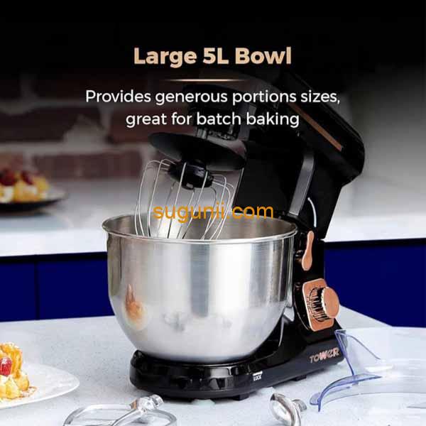 Batteur mélangeur à pâte sur socle 5L Tower