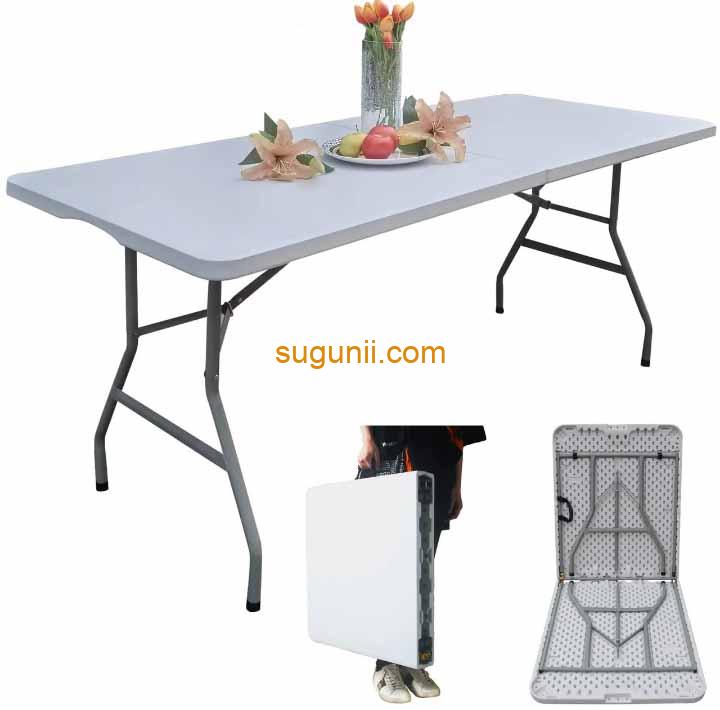 Table pliante en plastique robuste 180 cm x 75 cm