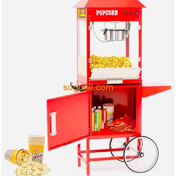 Machine à pop-corn commerciale avec chariot 2