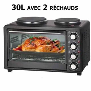 Four électrique RAF 30 litres avec 2 plaques chauffantes