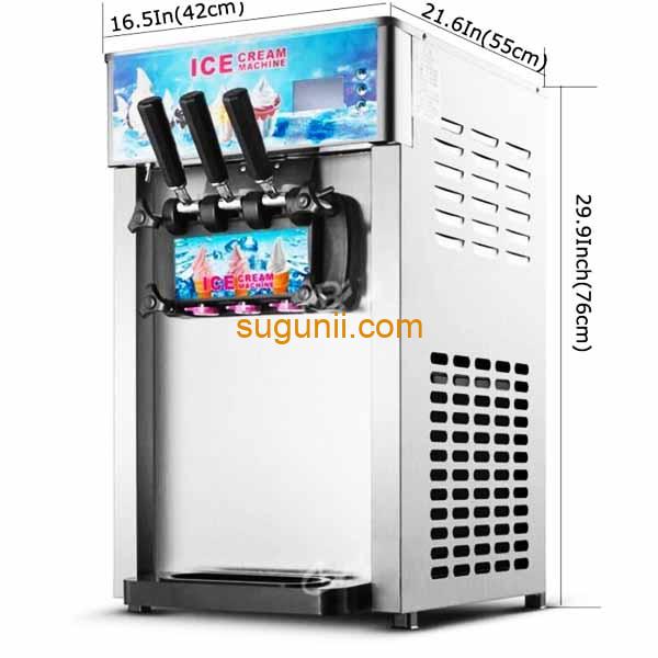 Machine à crème glacée molle 3 saveurs 18L/H – Image 2