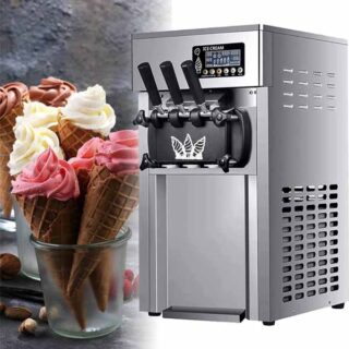 Machine à crème glacée molle 3 saveurs 18L/H 2