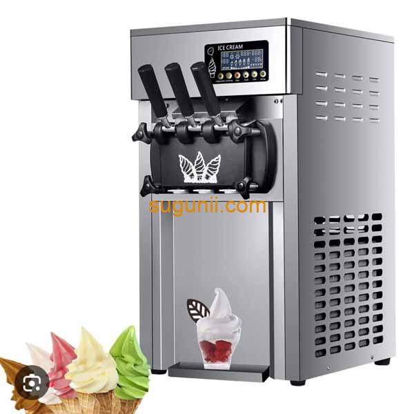 Machine à crème glacée molle 3 saveurs 18L/H