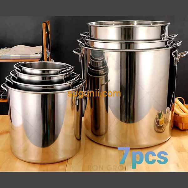 7pcs marmites de cuisson grande capacité 3