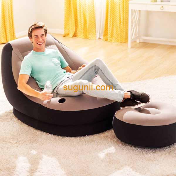 Fauteuil gonflable + pouf INTEX 3