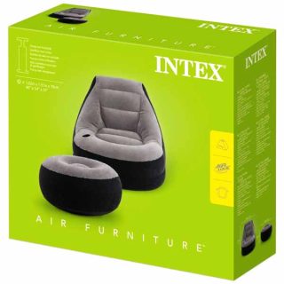 Fauteuil gonflable + pouf INTEX