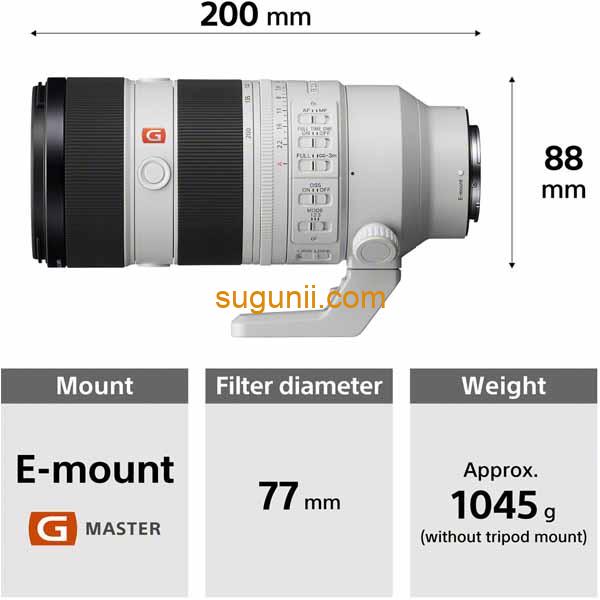 Objectif Sony FE 70-200 mm f/2,8 GM OSS 7