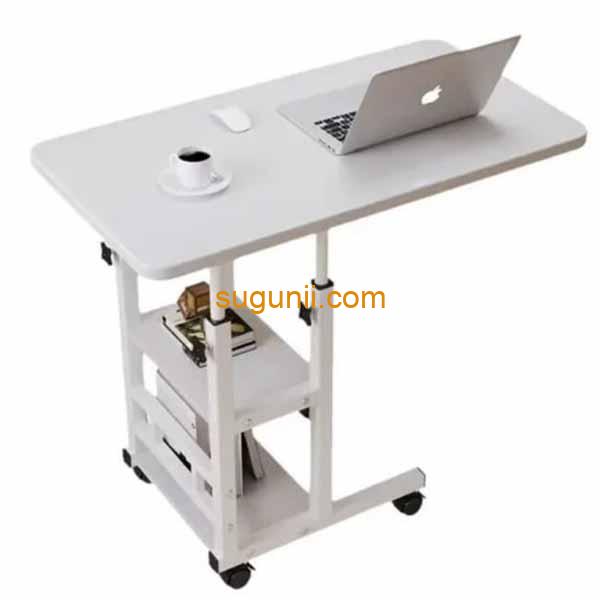 Table d'appoint pour canapé-lit avec étagères et roulettes 2