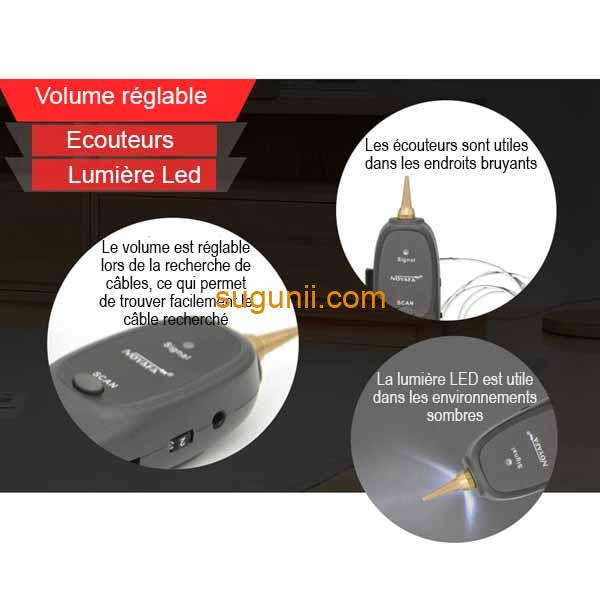 Testeur de câbles pour câbles multipaires NOYAFA NF-811 b