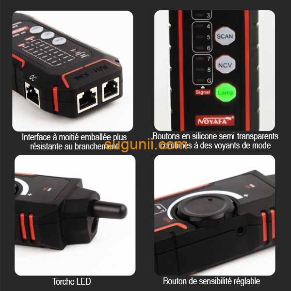 Testeur de câbles réseau intelligent Noyafa NF-802 e