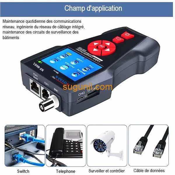 Testeur de câbles réseau multifonction NOYAFA NF-8601 b