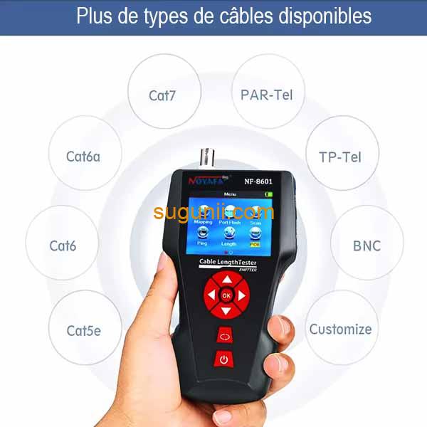 Testeur de câbles réseau multifonction NOYAFA NF-8601 c
