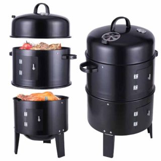 Barbecue à charbon vertical à 3 niveaux