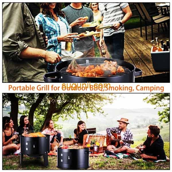 Barbecue à charbon vertical à 3 niveaux 6