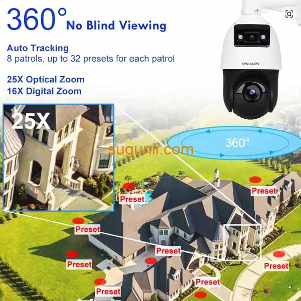 Caméra de Surveillance PTZ Hikvision DS-2SE4C425MWG-E-14F0-e