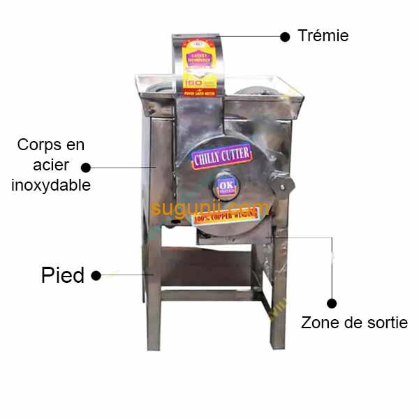 Machine commerciale de découpe de légumes 1 CV, 70 kg/h 2