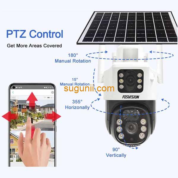 Caméra Solaire PTZ Double Objectif 4G FOSVISION 2