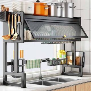 Égouttoir à Vaisselle Superposé 3 Niveaux sur Évier